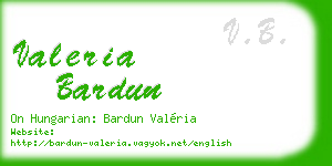 valeria bardun business card