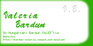 valeria bardun business card
